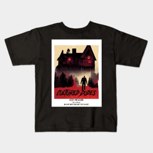 Cultured Dudes Haunted House Kids T-Shirt